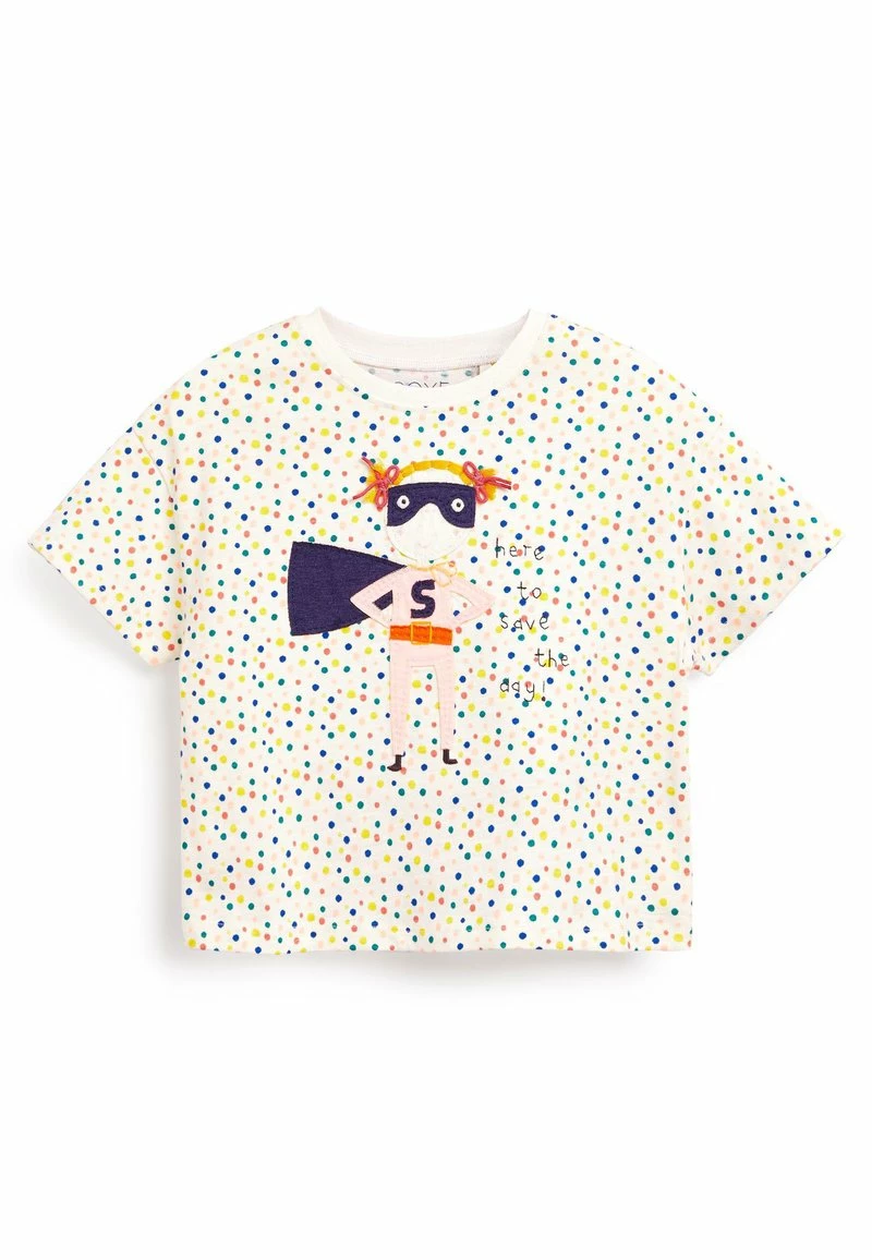 Next Kinder APPLIQUé (3MTHS-7YRS) - T-Shirt Print - Super Girl Ecru White