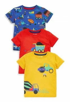 Next Kinder 3 PACK SHORT SLEEVE CONSTRUCTION VEHICLE - T-Shirt Print - Blue
