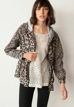 Next Damen Regenjacke / Wasserabweisende Jacke - Animal Print