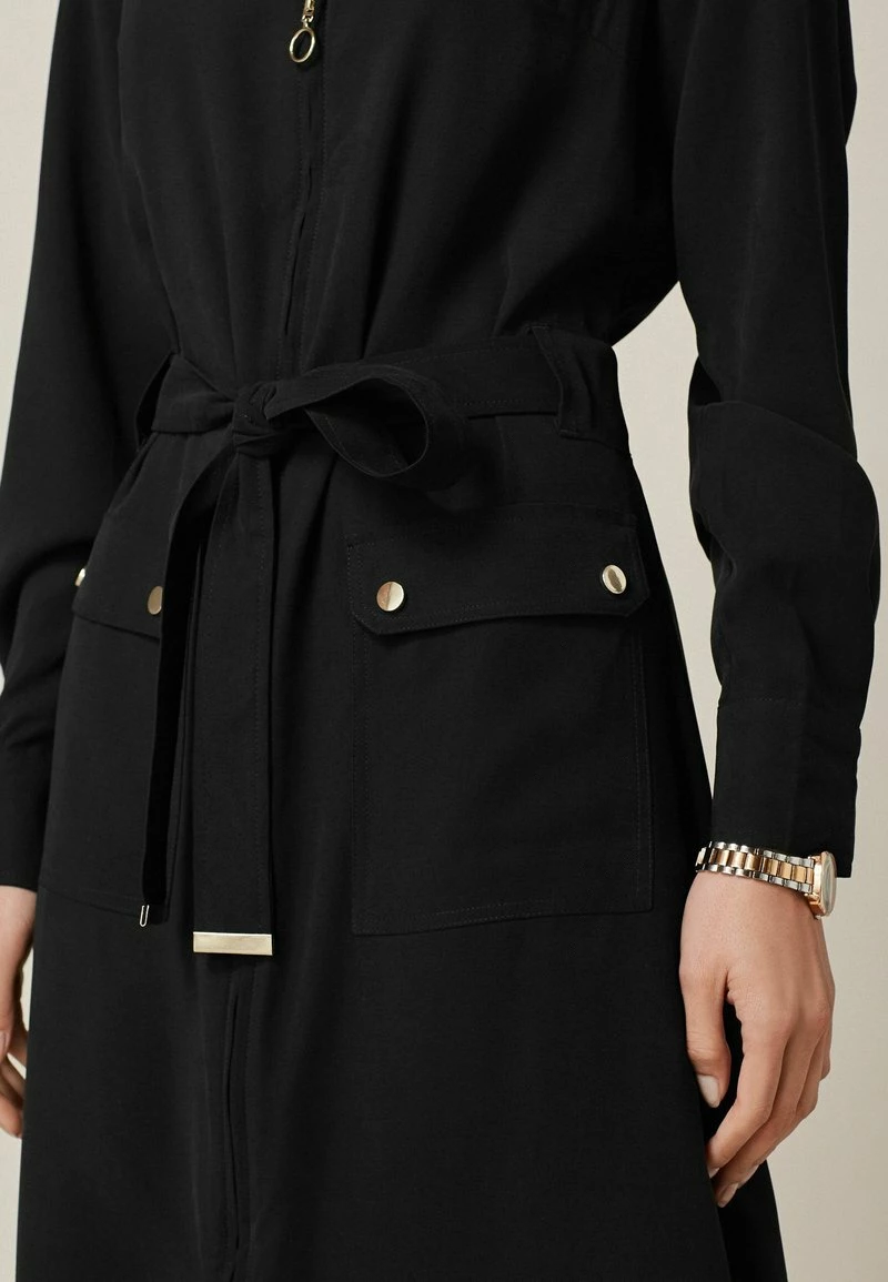 Next Damen MIDI ZIP FRONT - Blusenkleid - Black – Bild 3