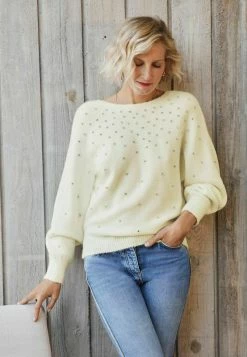 Next Damen SAVANNAH MILLER GEM - Fleecepullover - Off-white