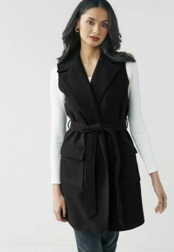Next Damen SLEEVELESS BELTED - Weste - Black