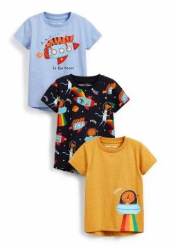 Next 3 PACK - T-Shirt Print - Blue Black | Kinder