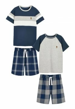 Next Kinder CHECK 2 PACK - Nachtwäsche Set - Blue Grey