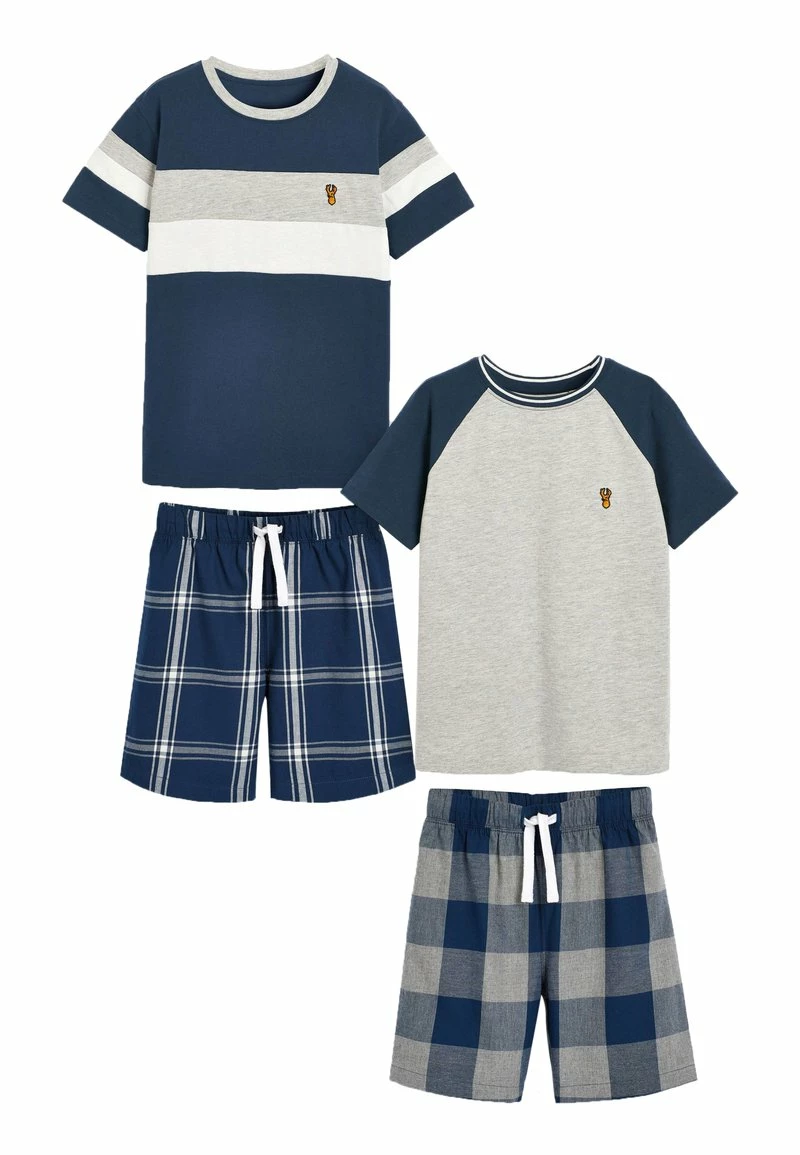 Next Kinder CHECK 2 PACK - Nachtwäsche Set - Blue Grey