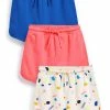 Next Kinder 3 PACK - Shorts - Blue And Fluro Pink Print