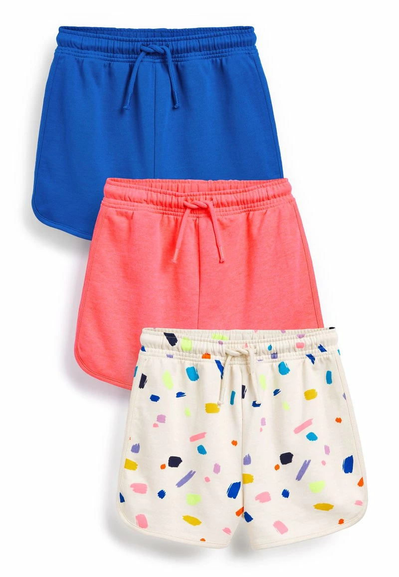 Next Kinder 3 PACK - Shorts - Blue And Fluro Pink Print