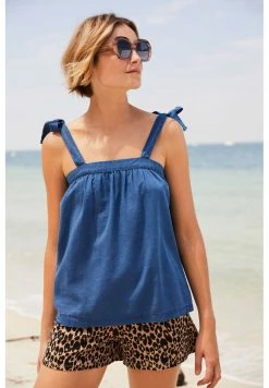 Next Damen SCHLEIFE-KURZGRÃ¶ÃŸE - Top - Blue