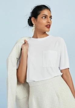 Next Damen T-Shirt Basic - White