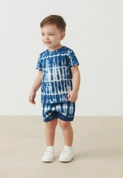 Next Kinder TIE DYE SET - Jogginghose - Navy White