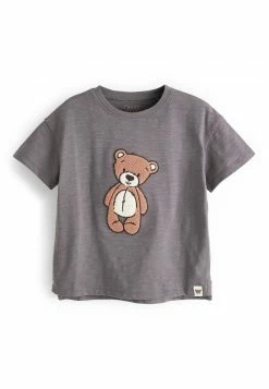 Next Kinder LONGLINE - T-Shirt Print - Charcoal Grey Bouclã Bear