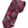 Next Herren FLORAL - Krawatte - Burgundy Red