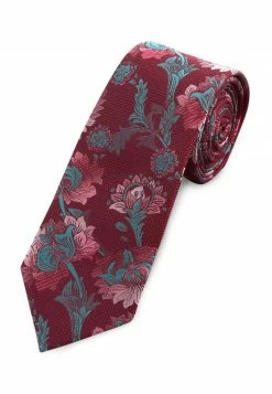 Next Herren FLORAL - Krawatte - Burgundy Red