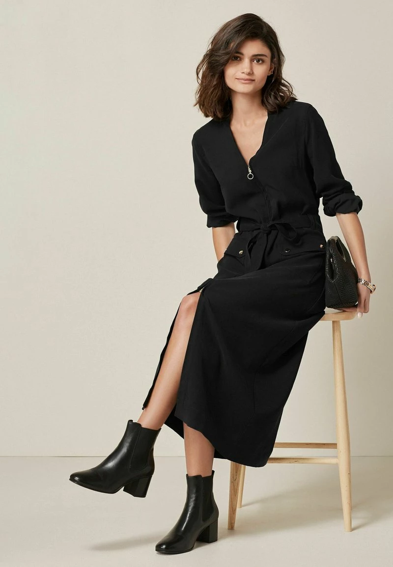 Next Damen MIDI ZIP FRONT - Blusenkleid - Black – Bild 4