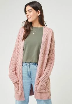 Next Damen CABLE - Strickjacke - Pink
