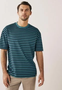 Next T-Shirt Print - Sage Green Navy Blue | Herren