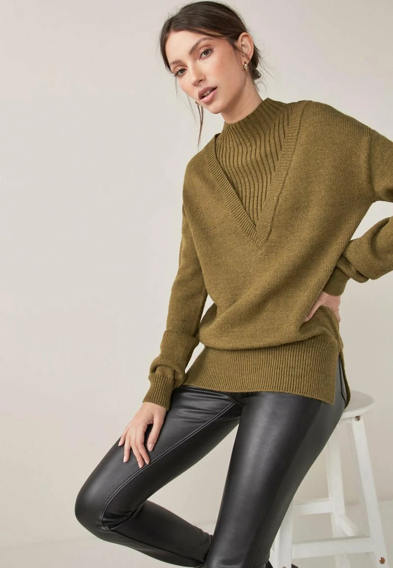 Next Damen Strickpullover - Khaki – Bild 5