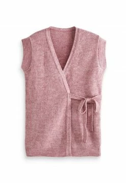 Next Damen SOFT TOUCH SLEEVELESS - Strickjacke - Blush Pink