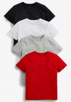 Next Kinder 4 PACK - T-Shirt Basic - Red/grey/white/black