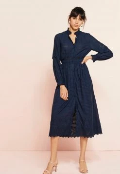 Next Damen LONG SLEEVE - Blusenkleid - Dark Blue