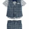 Next Kinder CHECK FABRIC - Weste - Blue