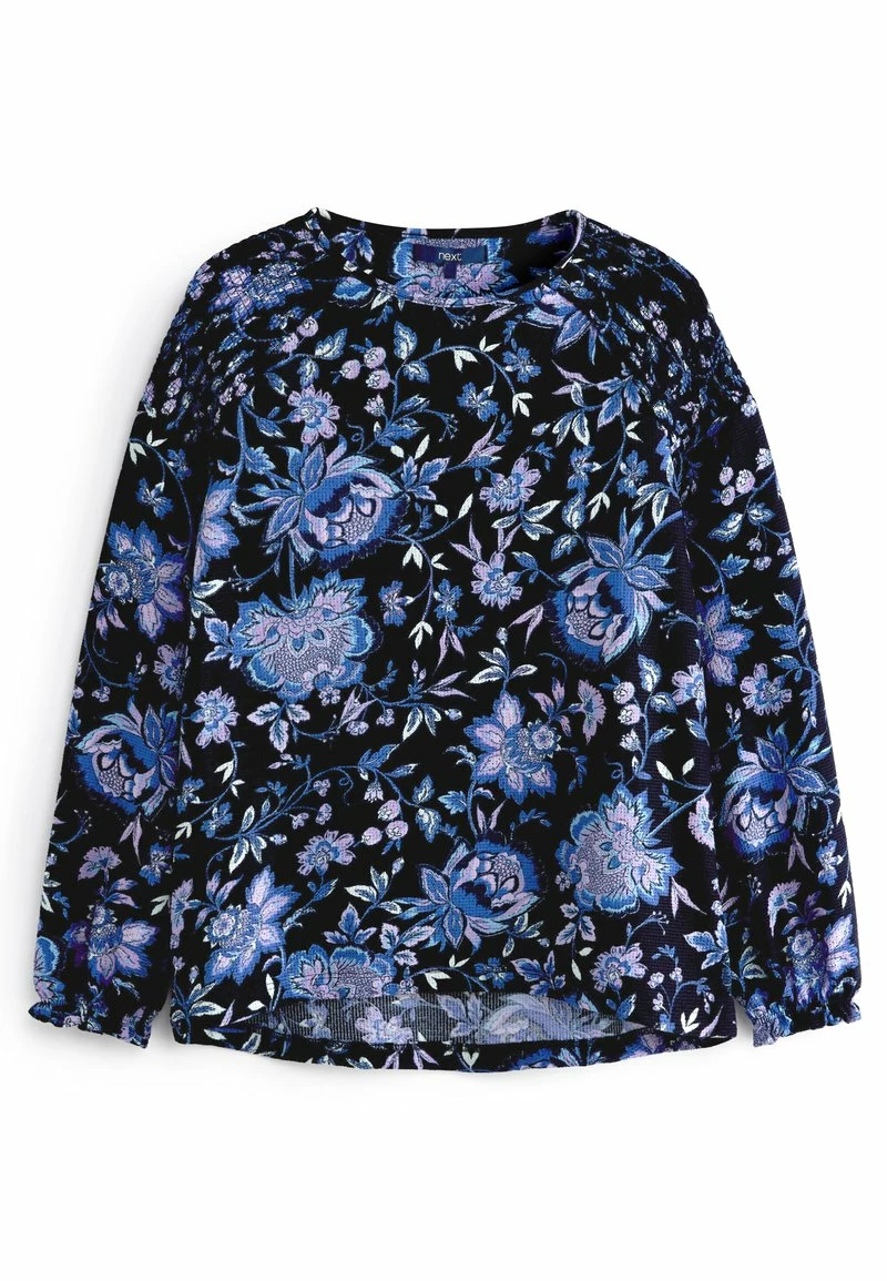 Next Damen LONG SLEEVE SHIRRED - Langarmshirt - Navy Blue Floral – Bild 4