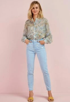 Next Damen TRIM DETAIL - Hemdbluse - Cream Paisley Floral