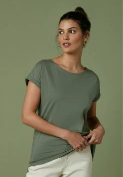 Next CAP SLEEVE - T-Shirt Basic - Khaki | Damen