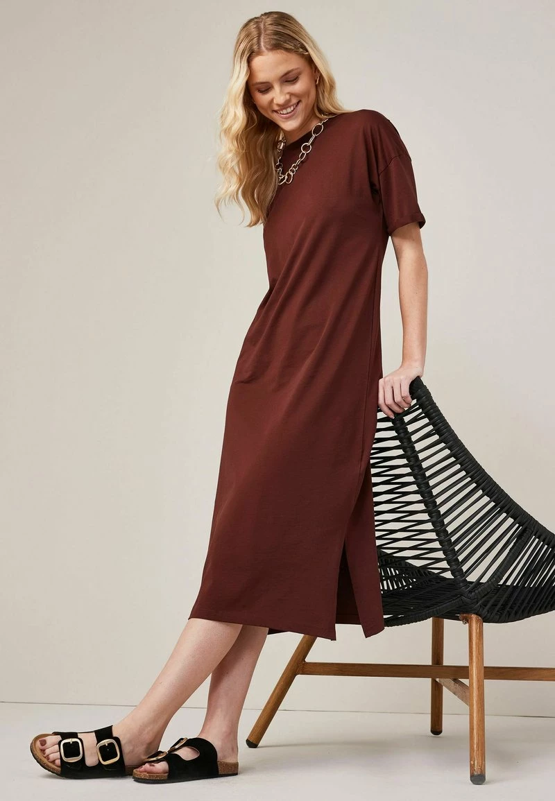 Next Damen SHORT SLEEVE - Jerseykleid - Chocolate Brown – Bild 4