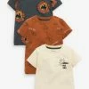 Next Kinder 3 PACK - T-Shirt Print - Mottled Orange