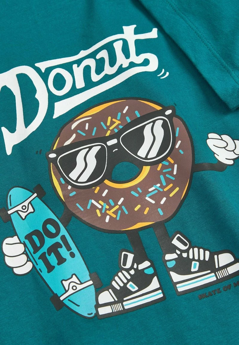 Next Kinder T-Shirt Print - Teal Blue Donut – Bild 4