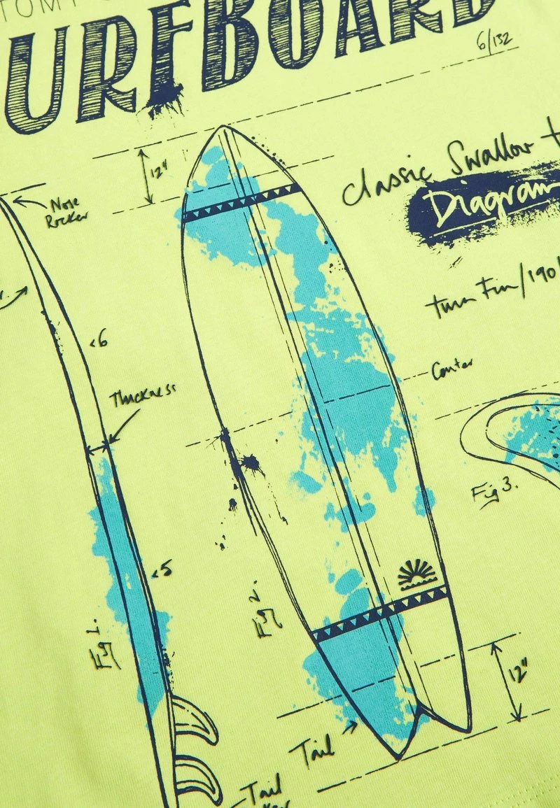 Next Kinder SHORT SLEEVE GRAPHIC (3-16YRS) - T-Shirt Print - Yellow Surfboard – Bild 3