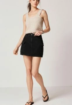 Next Damen CARPENTER - A-Linien-Rock - Washed Black