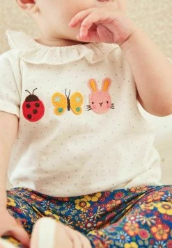 Next Kinder SET (0MTHS-3YRS) - Leggings - Hosen - White And Blue Floral Character