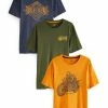 Next Herren 3 PACK - T-Shirt Print - Blue