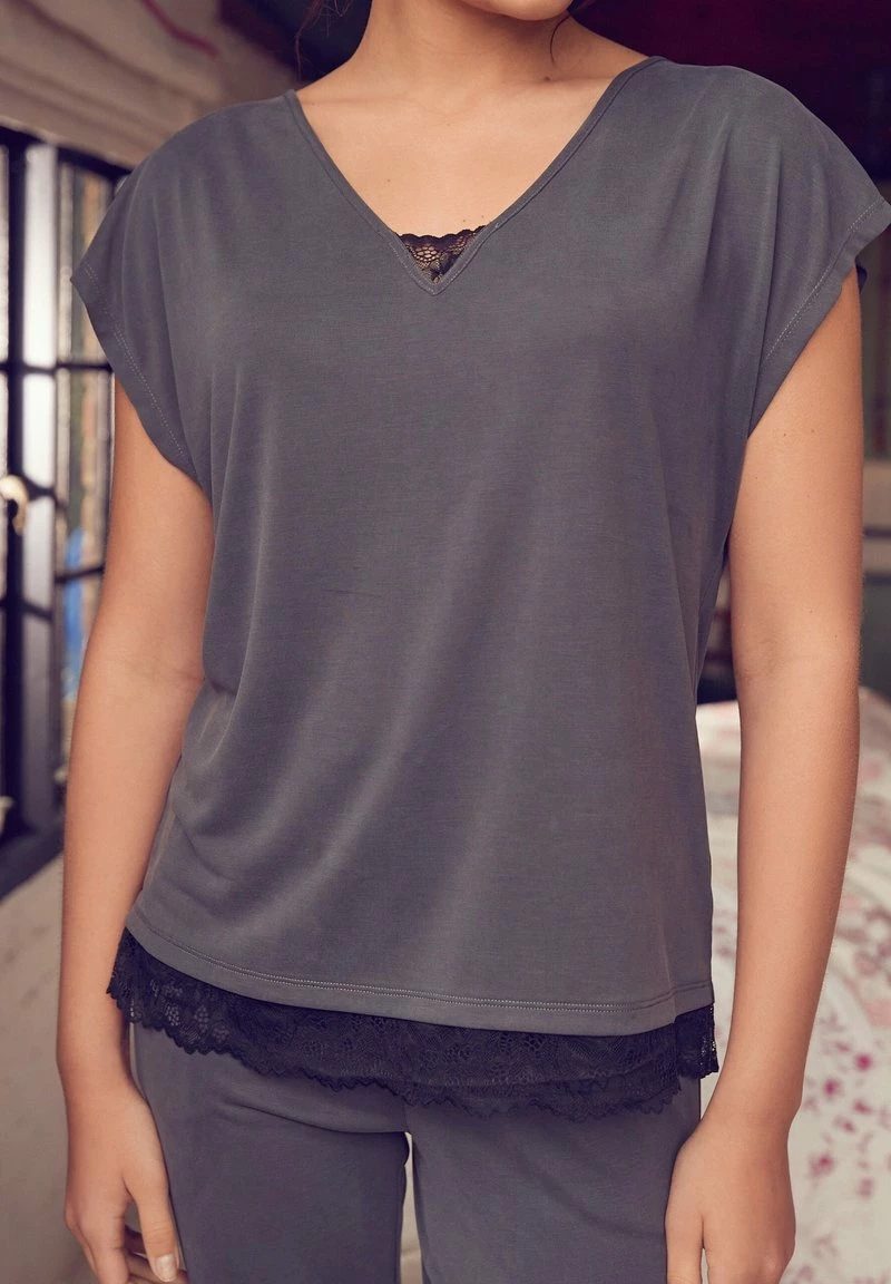 Next SAVANNAH MILLER CUPRO - T-Shirt Basic - Grey | Damen – Bild 3