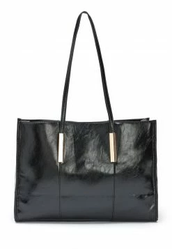 Next Damen PATENT - Shopping Bag - Black