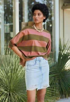 Next Damen SLEEVE - Langarmshirt - Pink Stripe