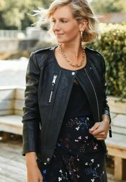 Next Damen Lederjacke - Black