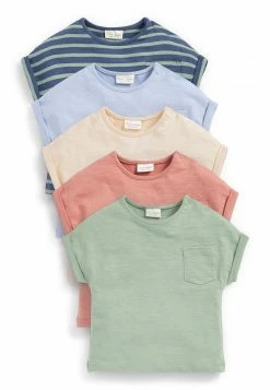 Next Kinder 5 PACK SHORT SLEEVE - T-Shirt Basic - Mineral Blue Green