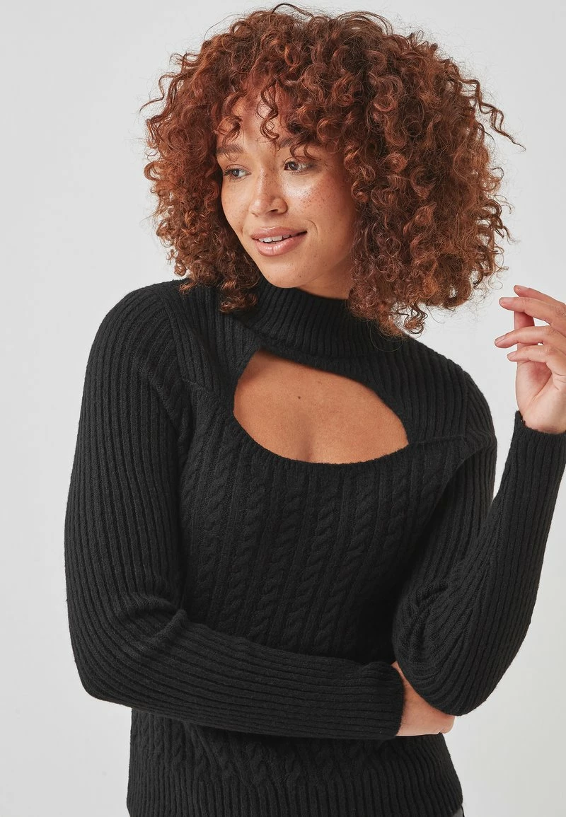 Next Damen CUT OUT - Strickpullover - Black – Bild 3