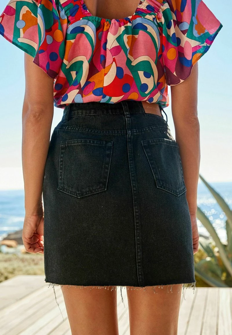 Next Damen FLUTTER SLEEVE SQUARE NECK - Bluse - Pink Geo Print – Bild 4