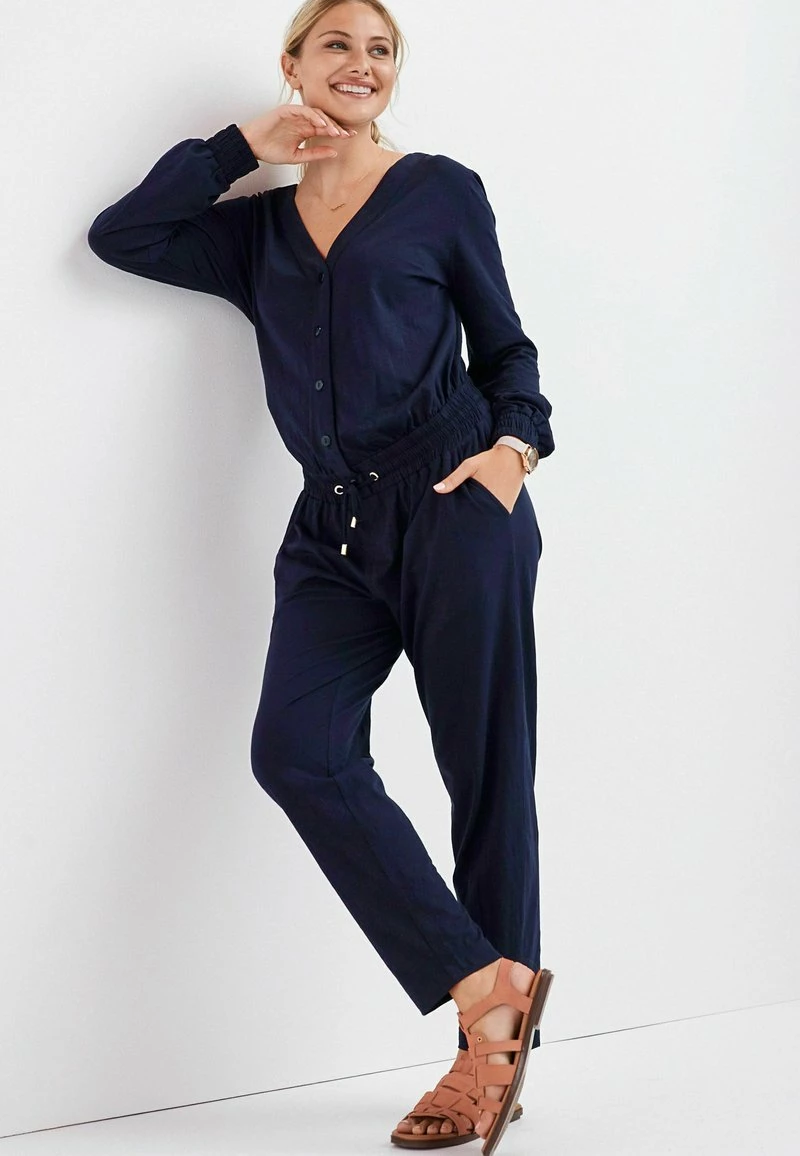 Next Damen MATERNITY/NURSING ELASTICATED WAIST - Jumpsuit - Navy Blue