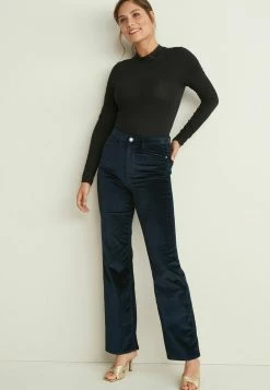 Next Damen VELVET - Jeans Straight Leg - Dark Blue