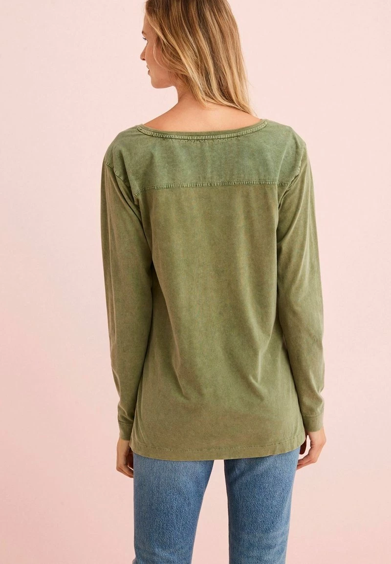 Next Damen WASHED LONG SLEEVE POCKET - Langarmshirt - Khaki – Bild 3