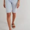 Next Damen KNEE SHORTS - Shorts - Mottled Light Blue