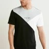 Next BLOCKED - T-Shirt Print - Black Grey Mono | Herren