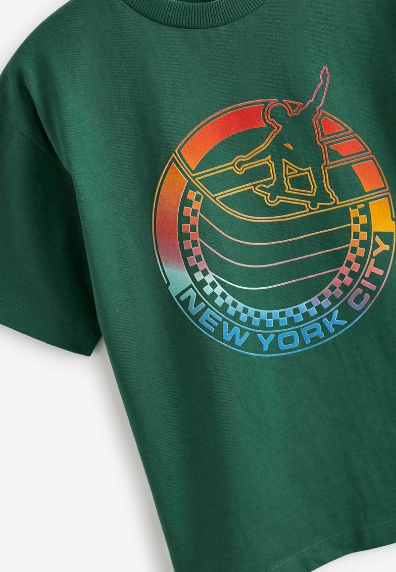 Next Kinder SHORT SLEEVE GRAPHIC - T-Shirt Print - Green Rainbow Skate – Bild 3