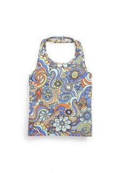 Next Kinder RIB HALTER-NECK - Top - Blue Paisley