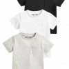 Next 3PACK - T-Shirt Basic - Black | Unisex